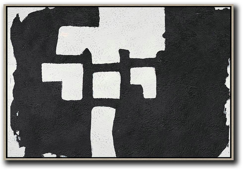 Hand Paint Abstract Painting,Oversized Horizontal Minimal Art On Canvas - Large Canvas Art,Modern Art Abstract Painting